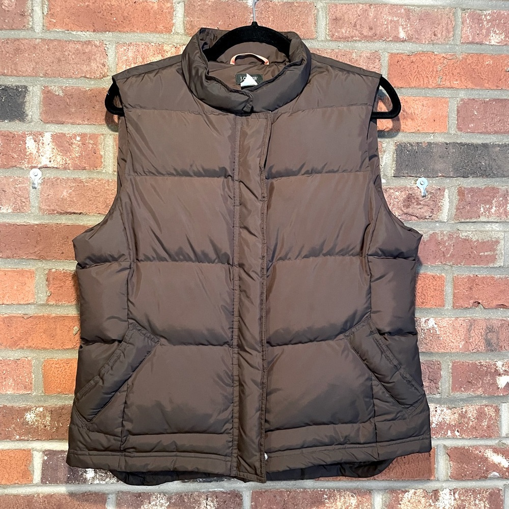 J. Crew Cozy Warm Puffer Down Vest, Sz L
